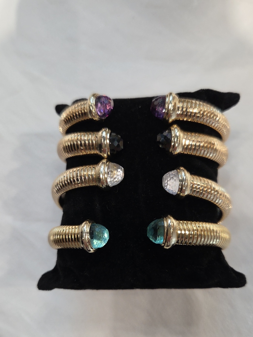 Cobra Braceket With Faceted CZ Tip